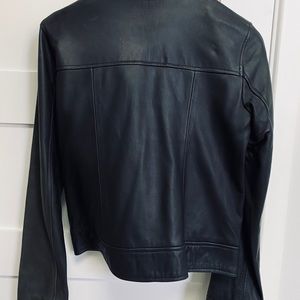 JOE’S JEANS Black lambskin leather jacket size S